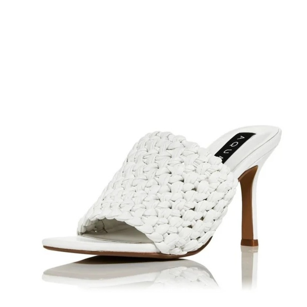 AQUA Katy Woven Low Heel Slide Sandals